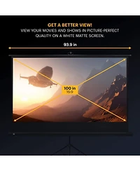 Kodak 100" Portable Projector Screen with Stand & Lightweight Carry Bag