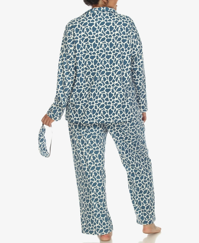 White Mark Plus Pajama Set, 3-Piece