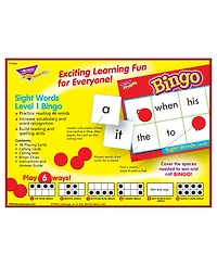 Sight Words Bingo Language Building Skill Game