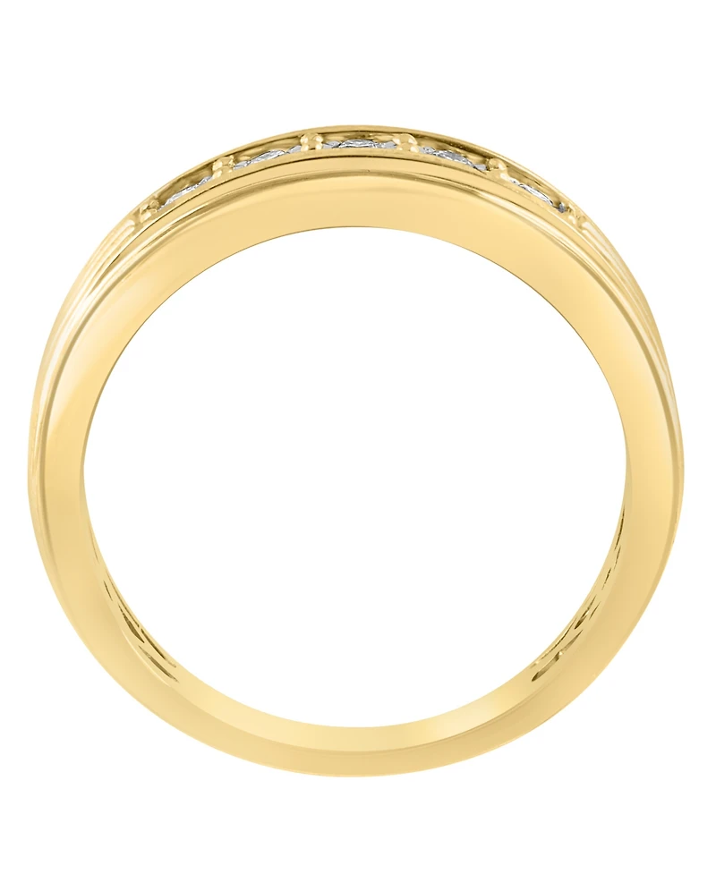 Effy Men's Diamond Ring (1/6 ct. t.w.) Sterling Silver (Also available 14k Gold-Plated Silver)