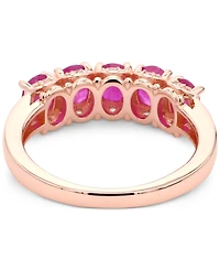 Sapphire (2-1/2 ct. t.w.) & White Sapphire Accent Ring in Gold-Plated Silver (Also in Ruby & Emerald)