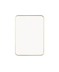 Rounded Rectangle Bathroom Framed Decorative Wall Mirror, 27.5" x 19.7"