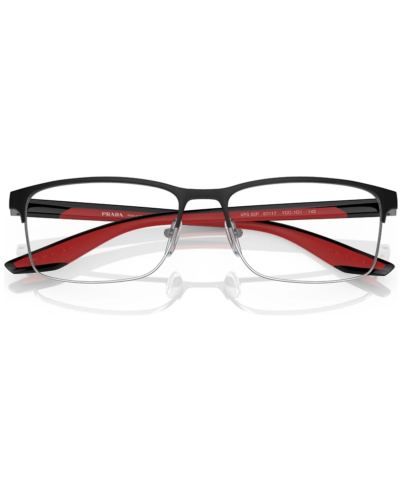 Prada Linea Rossa Men's Rectangle Eyeglasses