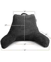 Nestl Cut Plush Striped Reading Pillow with Arms