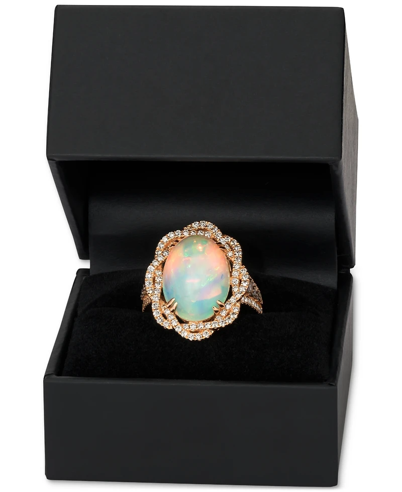 Le Vian Neopolitan Opal (4-1/2 ct. t.w.) & Diamond (1 ct. t.w.) Statement Ring in 14k Rose Gold (Also Available in White Gold or Yellow Gold)