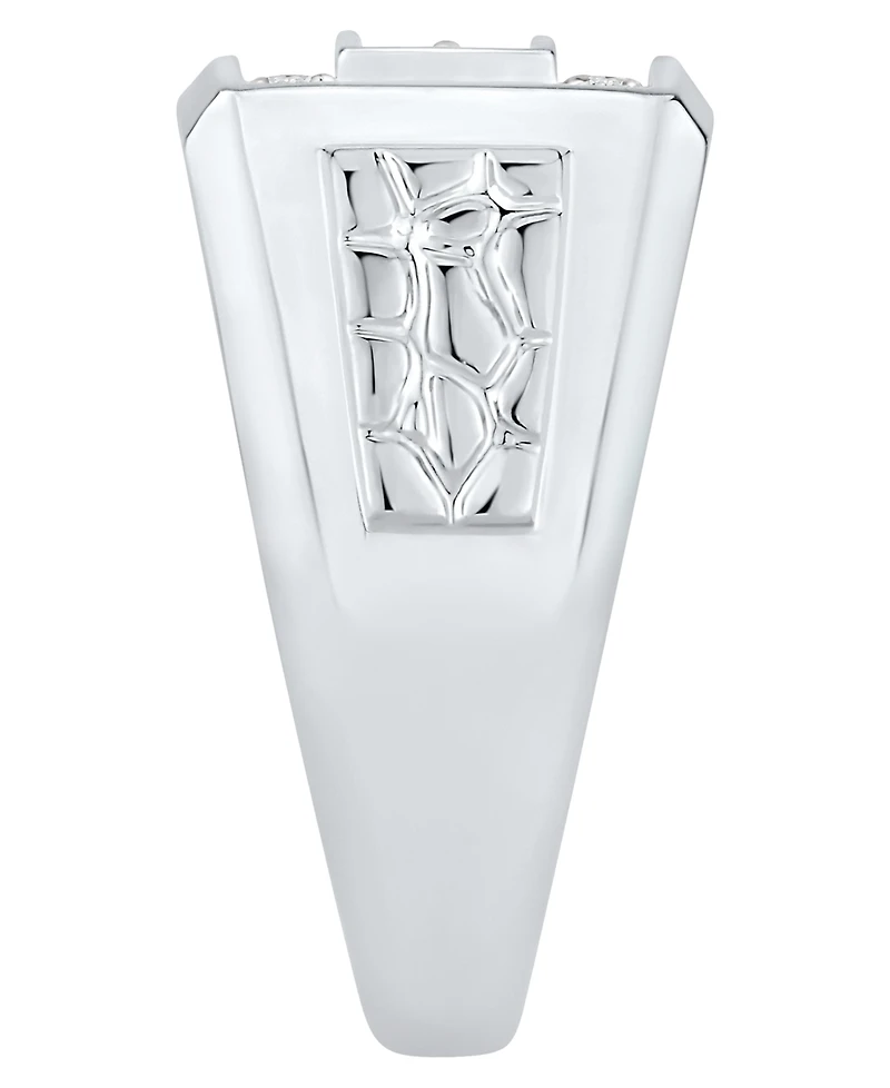 Men's Diamond Cluster Nugget Detail Ring (1 ct. t.w.) in 10k Gold