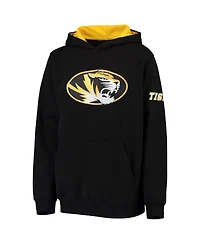 Big Boys Stadium Athletic Black Missouri Tigers Big Logo Pullover Hoodie
