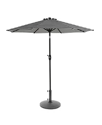 9 Ft Outdoor Patio Market Table Umbrella with Round Resin Base