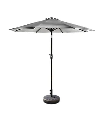 WestinTrends 9 Ft Outdoor Patio Market Umbrella with Bronze Round Base