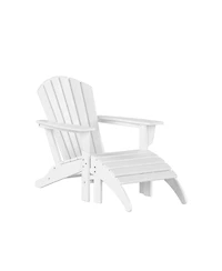 WestinTrends Outdoor Adirondack Chair With Footrest Ottoman Set