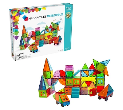 Magna-tilesa Magna-tiles Metropolis 110-Piece Magnetic Construction Set, Ages 3+