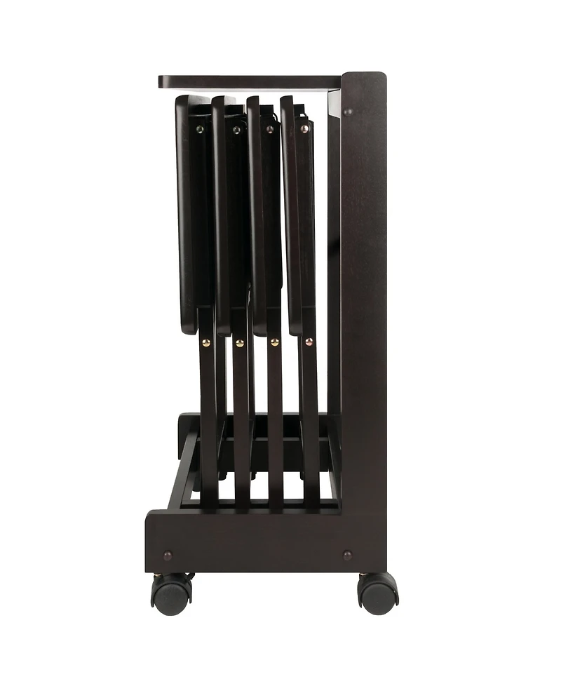 Winsome Brienda 5-Piece Wood Flip Top Snack Table Set