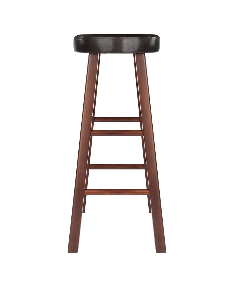 Winsome Maria 2-Piece Wood Cushion Seat Bar Stool Set