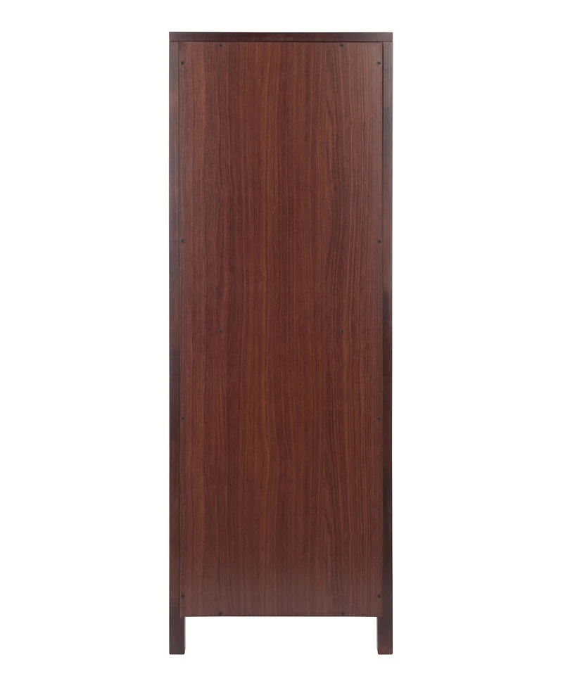 Winsome Brooke Jelly 47.44" Wood 4-Section Wine Storage Cupboard