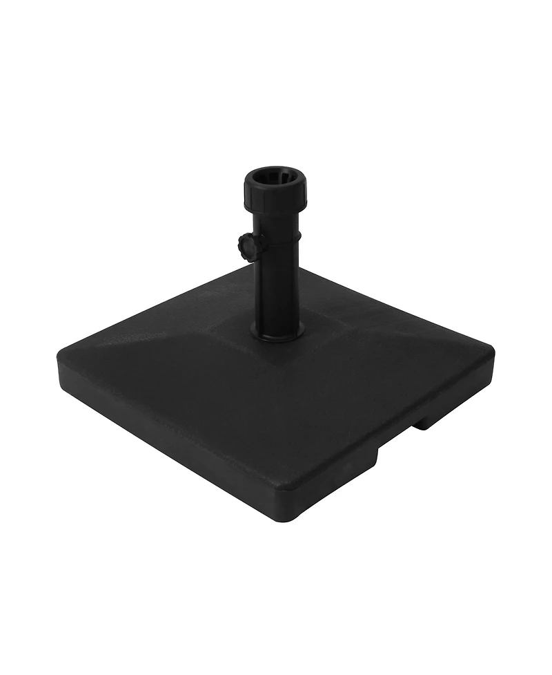 9 Ft Outdoor Patio Market Table Umbrella with Square Concrete Base