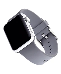 WITHit Gray Smooth Silicone Band designed for Apple Watch 42mm (Series 10) & 38/40/41mm