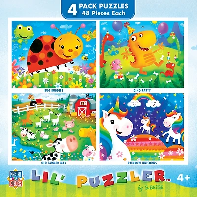 MasterPieces Lil Puzzler 4-Pack 48 Piece Jigsaw Puzzles for Kids