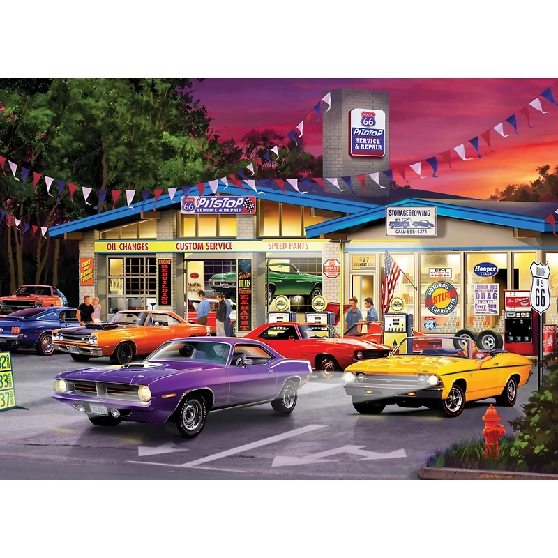 Masterpieces Cruisin' Route 66 - Pitstop 1000 Piece Jigsaw Puzzle