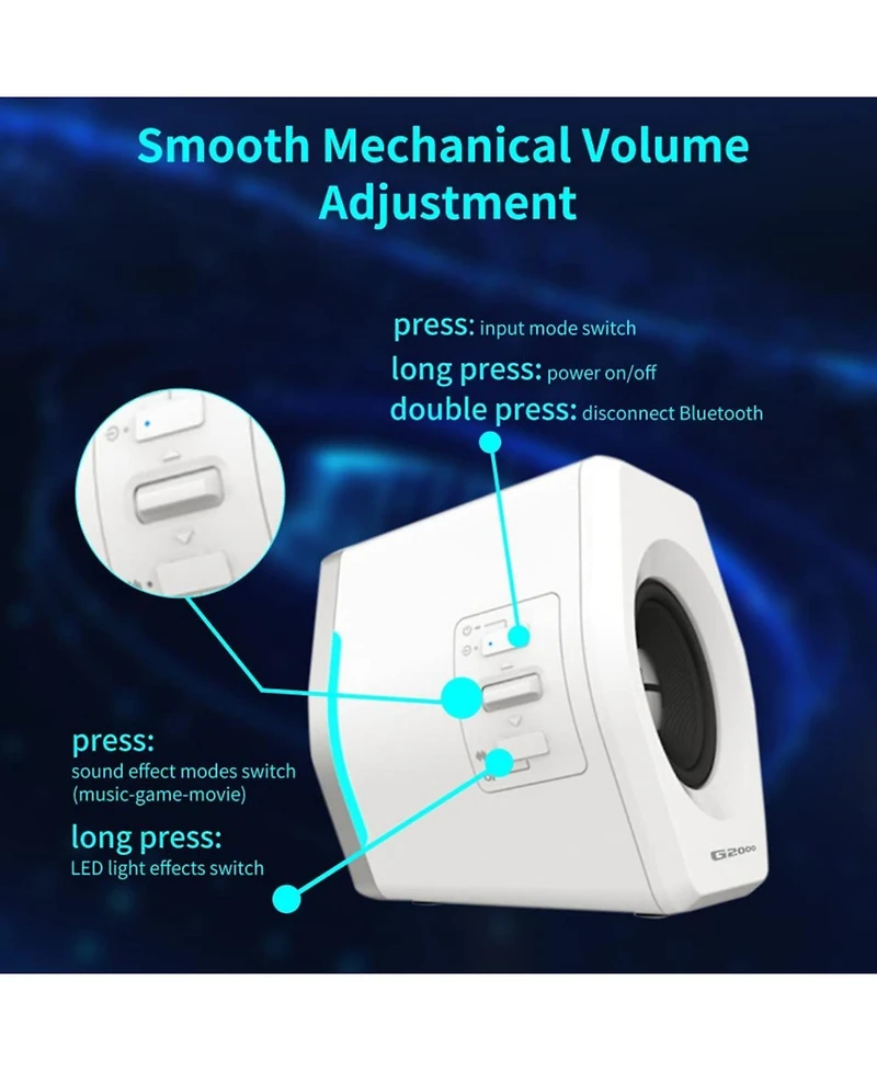 Edifier G2000 Pc Gaming Computer Speakers, Bluetooth Usb Aux