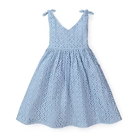 Hope & Henry Baby Girls Bow Shoulder Swing Dress