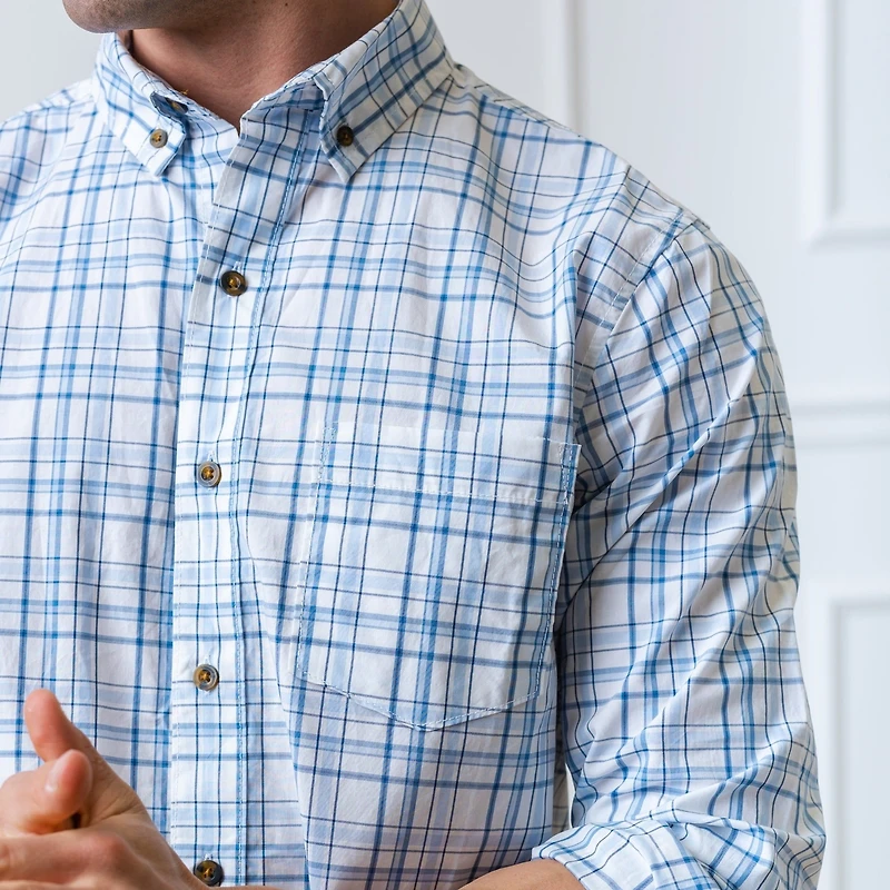 Hope & Henry Men's Organic Poplin Button Down Shirt