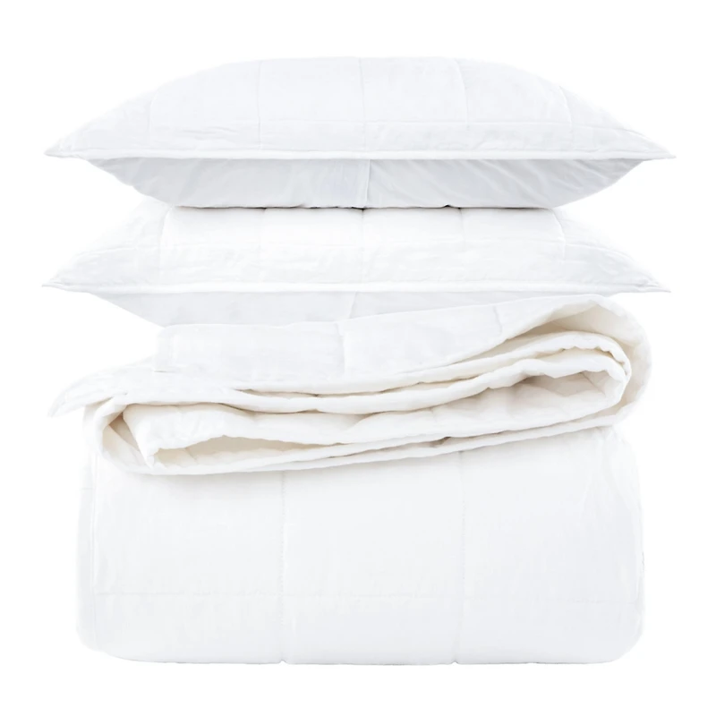 French Linen 3pc Quilt & Sham Set - King/Cal King