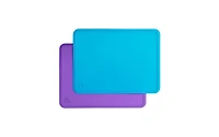 Munchkin Toddler Spotless Silicone Placemats, Bpa-Free, Blue/Purple, 2 Count