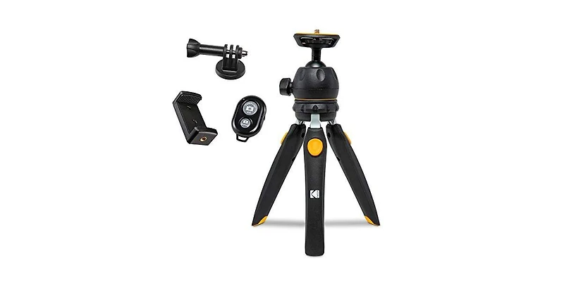 Kodak PhotoGear Mini Adjustable 9”/23 cm Tripod w/Remote Selfie Stick