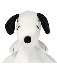 Lambs & Ivy Peanuts Snoopy Lovey White/Black Plush Security Blanket