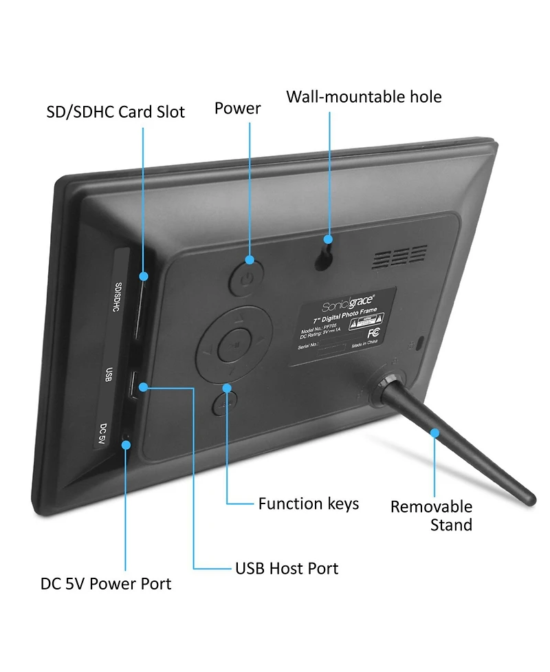 Eco4Life 7" Digital Photo Frame with Remote Control