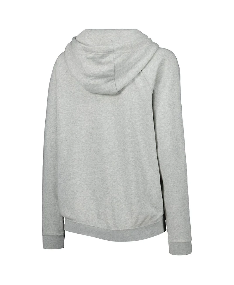 Women's Nike Heather Gray Brazil National Team Lockup Varsity Fleece Raglan Pullover Hoodie