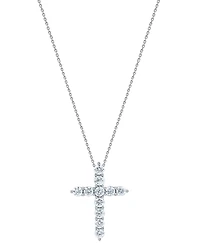Diamond Cross 18" Pendant Necklace (3 ct. t.w.) in 14k White Gold