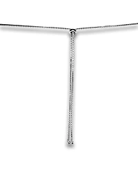 Macy's Round Pear Linear Y Adjustable Necklace (7 ct. t.w.) in 18K Sterling Silver or Sterling Silver