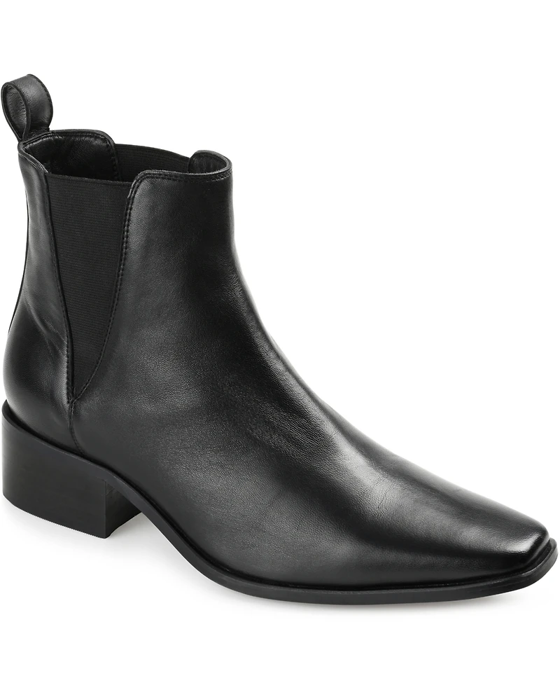 Journee Signature Women's Brooklee Block Heel Snip Toe Ankle Booties