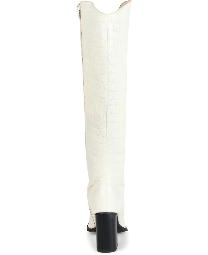 Journee Signature Women's Laila Block Heel Knee High Dress Boots