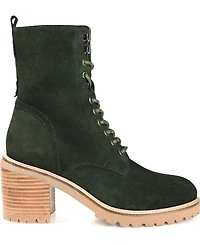 Journee Signature Women's Malle Lace Up Lug Sole Combat Booties