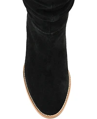 Journee Signature Women's Syrinn Slouch Cone Heel Mid Shaft Dress Boots