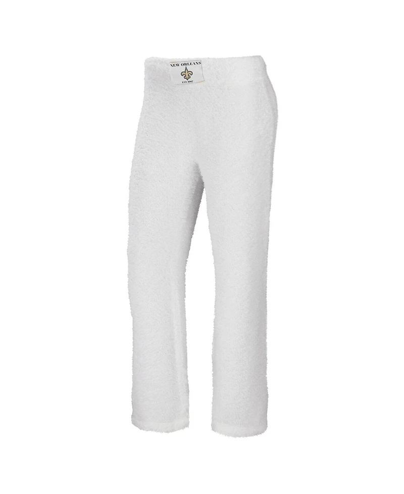 Women's Wear by Erin Andrews Cream New Orleans Saints Cozy Scoop Neck Tank Top Pants Sleep Set