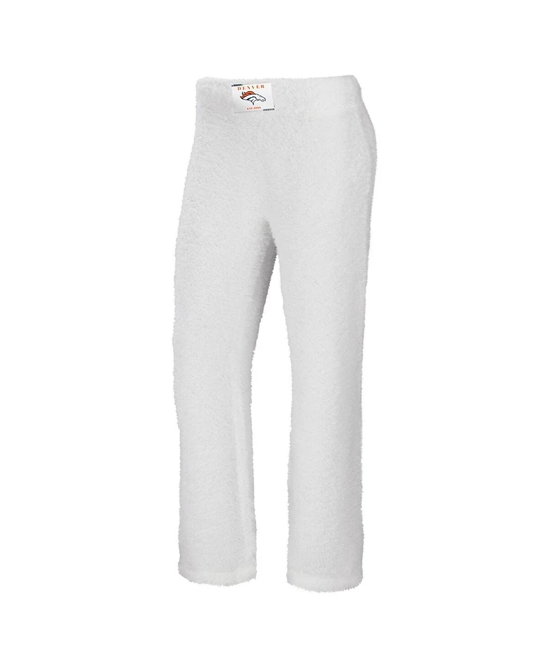Women's Wear by Erin Andrews Cream Denver Broncos Cozy Scoop Neck Tank Top Pants Sleep Set