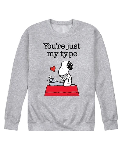 Airwaves Men's Peanuts Just My Type Fleece Sweatshirt