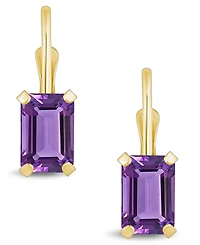 Macy's Gemstone Leverback Earrings 10K Yellow Gold