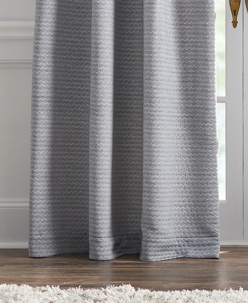 Karl Lagerfeld Paris Blocked Geo Matelasse 95" x 50" Room Darkening Panels, Set of 2