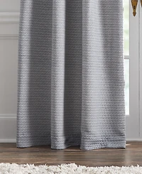 Karl Lagerfeld Paris Blocked Geo Matelasse 95" x 50" Room Darkening Panels, Set of 2