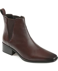 Journee Signature Women's Brooklee Block Heel Snip Toe Ankle Booties
