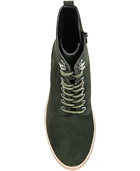 Journee Signature Women's Malle Lace Up Lug Sole Combat Booties