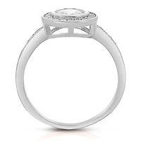 Sterling Silver Clear Bezel-set Cubic Zirconia Ring
