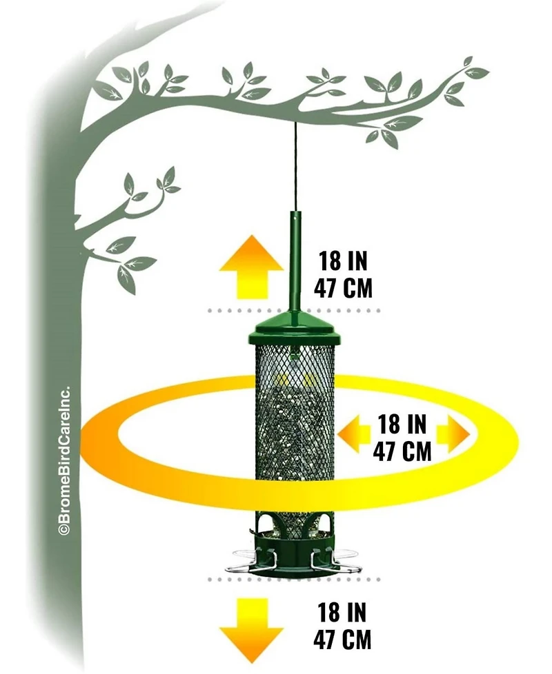Brome Squirrel Buster Mini Wild Bird Feeder, 11.5-inches
