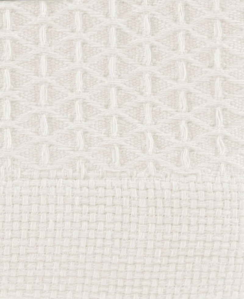 Closeout! Nautica Baird Solid Cotton Dobby Reversible Blanket