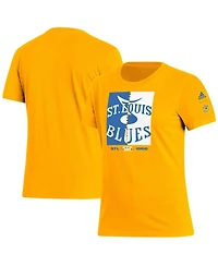 Women's adidas Gold St. Louis Blues Reverse Retro 2.0 Playmaker T-shirt