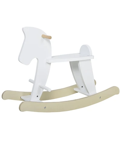 Qaba Wooden Rocking Horse Toddler Baby Ride-on Toys for Kids 1-3 Years